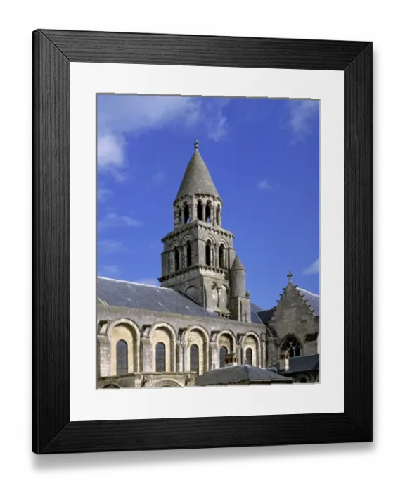 Framed Print : Europe, France, Poitiers. Notre-Dame La Grande in Poitiers, Dept. Vienne in France