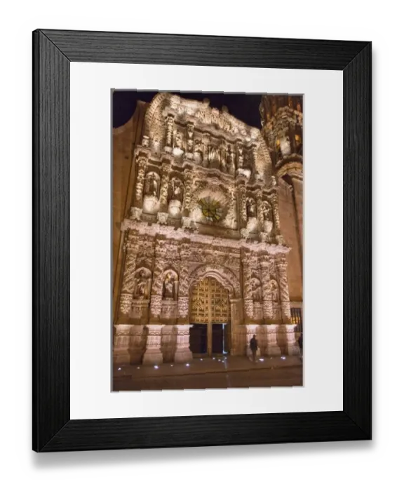 Framed Print : Mexico, Zacatecas. Zacatecas Cathedral, an elaborately carved red-stone (cantera) Framed Print : Mexico, Zacatecas. Zacatecas Cathedral, an elaborately carved red-stone (cantera)