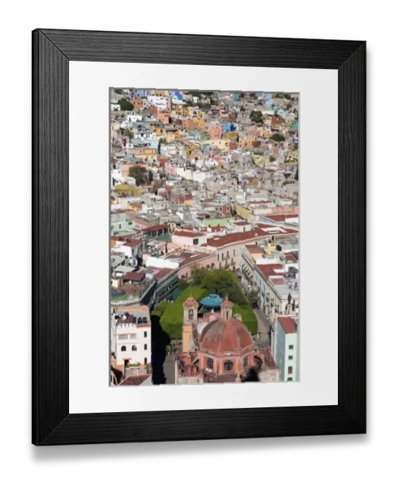 Framed Print : Mexico, Guanajuato. Cityscape of Guanajuato, a UNESCO World Heritage site, with Framed Print : Mexico, Guanajuato. Cityscape of Guanajuato, a UNESCO World Heritage site, with