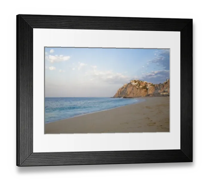 Framed Print : Cabo San Lucas, Baja California Sur, Mexico - A beach with natural rock formation in the distance Framed Print : Cabo San Lucas, Baja California Sur, Mexico - A beach with natural rock formation in the distance