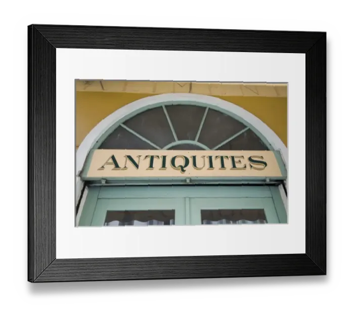 Framed Print : Antique stores at Village Segurane district, Nice, French Riviera, France Framed Print : Antique stores at Village Segurane district, Nice, French Riviera, France