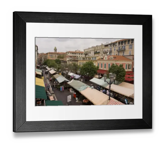 Framed Print : Marche aux Fleurs, Cours Saleya, Nice, French Riviera, France