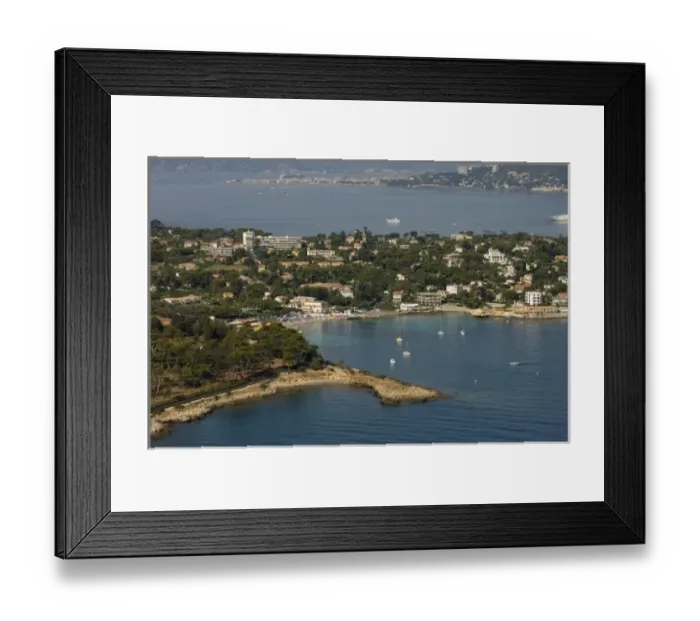 Framed Print : Cap d Antibes, View from Helicopter, Cote d Azur, France