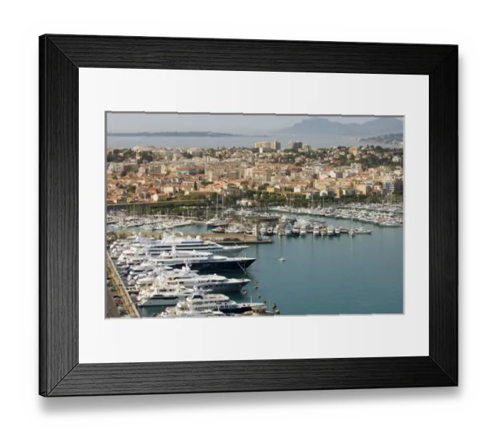 Framed Print : Antibes, View from Helicopter, Cote d Azur, France