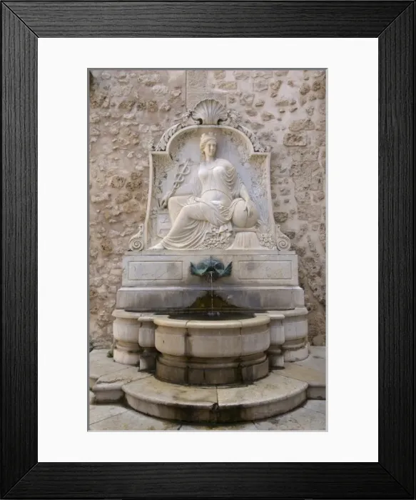 Framed Print : Hotel de Ville fountain, Grasse, Provence, France