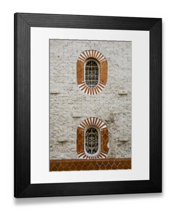 Framed Print : North America, Mexico, Yucatan, Merida. Tile work on the exterior of a brick building Framed Print : North America, Mexico, Yucatan, Merida. Tile work on the exterior of a brick building