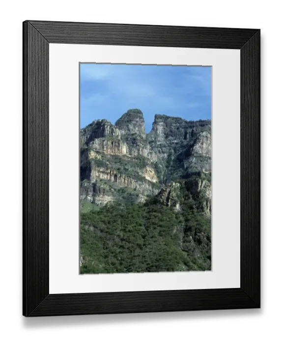 Framed Print : Mexico, rugged Sierra Madre mountains viewed from trail Framed Print : Mexico, rugged Sierra Madre mountains viewed from trail