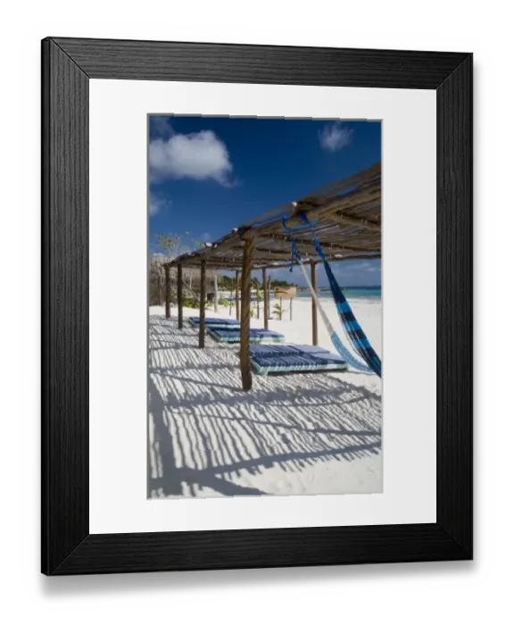 Framed Print : North America, Mexico, Quintana Roo, Tulum. A place of relaxation on the beach near the Tulum ruins Framed Print : North America, Mexico, Quintana Roo, Tulum. A place of relaxation on the beach near the Tulum ruins