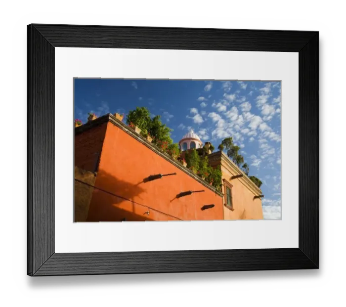 Framed Print : North America, Mexico, Guanajuato state, San Miguel de Allende. Flower pots on Framed Print : North America, Mexico, Guanajuato state, San Miguel de Allende. Flower pots on