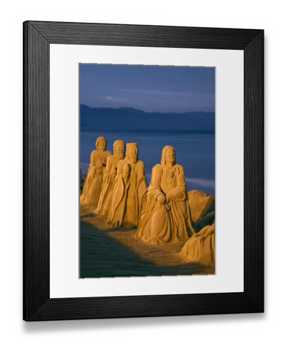 Framed Print : Mexico, Puerto Vallarta. Holiday sand sculptures along the Malecon Framed Print : Mexico, Puerto Vallarta. Holiday sand sculptures along the Malecon