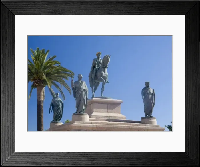 Framed Print : Corsica. France. Europe. Statue of Napoleon at Place De Gaulle (De Gaulle Square) Framed Print : Corsica. France. Europe. Statue of Napoleon at Place De Gaulle (De Gaulle Square)