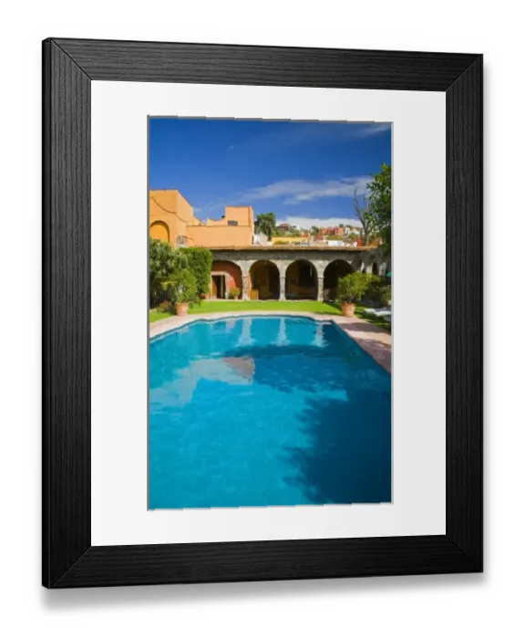 Framed Print : North America, Mexico, Guanajuato state, San Miguel de Allende. The swimming pool Framed Print : North America, Mexico, Guanajuato state, San Miguel de Allende. The swimming pool