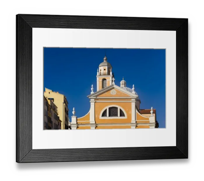 Framed Print : France, Corsica. Church in Ajaccio