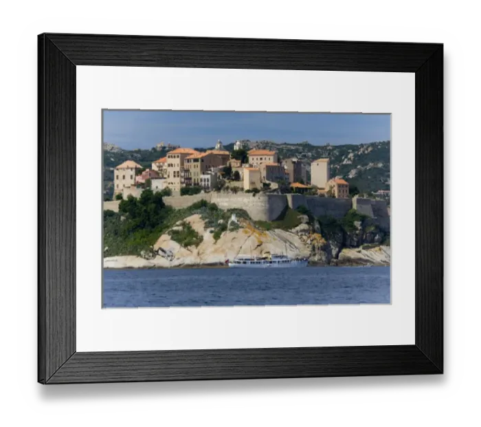 Framed Print : France, Corsica. Buildings of the old city at Calvi within the walls of the historic Framed Print : France, Corsica. Buildings of the old city at Calvi within the walls of the historic