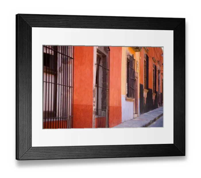 Framed Print : North America, Mexico, Guanajuato state, San Miguel de Allende. Colorful houses along the street Framed Print : North America, Mexico, Guanajuato state, San Miguel de Allende. Colorful houses along the street