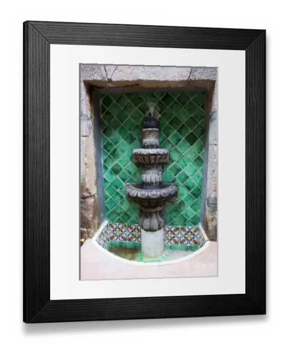 Framed Print : North America, Mexico, Guanajuato state, San Miguel de Allende. A fountain in Framed Print : North America, Mexico, Guanajuato state, San Miguel de Allende. A fountain in