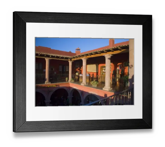 Framed Print : Mexico, Guanajuato state, San Miguel. Casa de la Cuesta, a six bedroom bed & breakfast