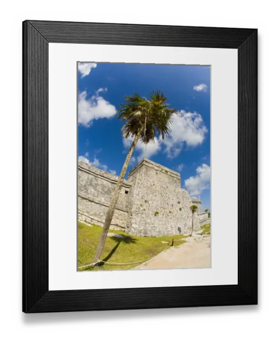 Framed Print : Mexico, Quintana Roo, Tulum. This is El Castillo of Tulum. The Tulum ruins are located on 39-ft Framed Print : Mexico, Quintana Roo, Tulum. This is El Castillo of Tulum. The Tulum ruins are located on 39-ft