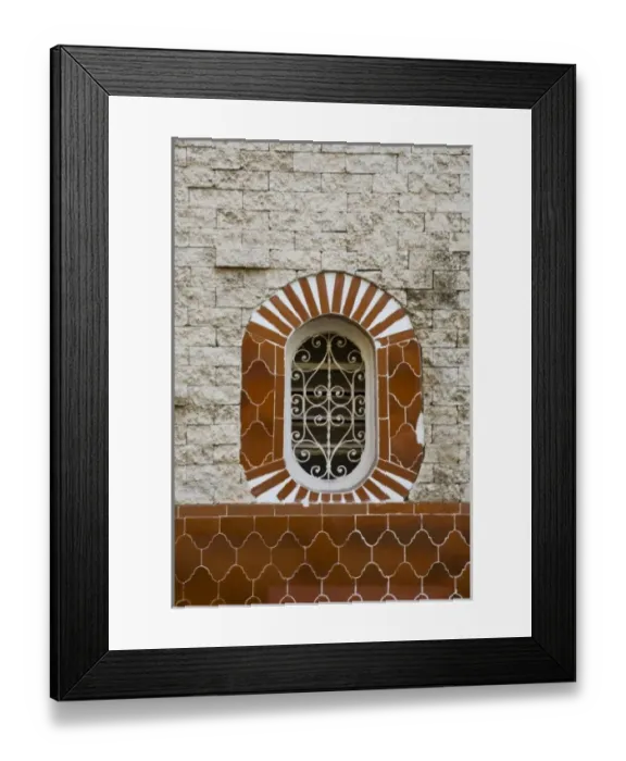 Framed Print : North America, Mexico, Yucatan, Merida. Tile work on the exterior of a brick building Framed Print : North America, Mexico, Yucatan, Merida. Tile work on the exterior of a brick building