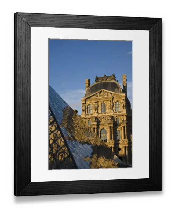 Framed Print : France, Paris, Louvre Museum and the Pyramid, sunset Framed Print : France, Paris, Louvre Museum and the Pyramid, sunset