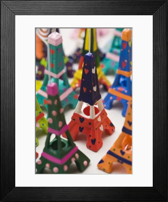 Framed Print : France, Paris, Miniature Eiffel Towers