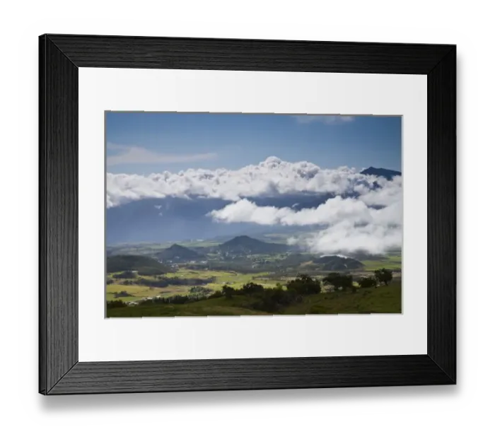 Framed Print : France, Reunion Island, Bourg Murat, Plaine-des-Cafres, landscape towards the Piton des Neiges (el Framed Print : France, Reunion Island, Bourg Murat, Plaine-des-Cafres, landscape towards the Piton des Neiges (el