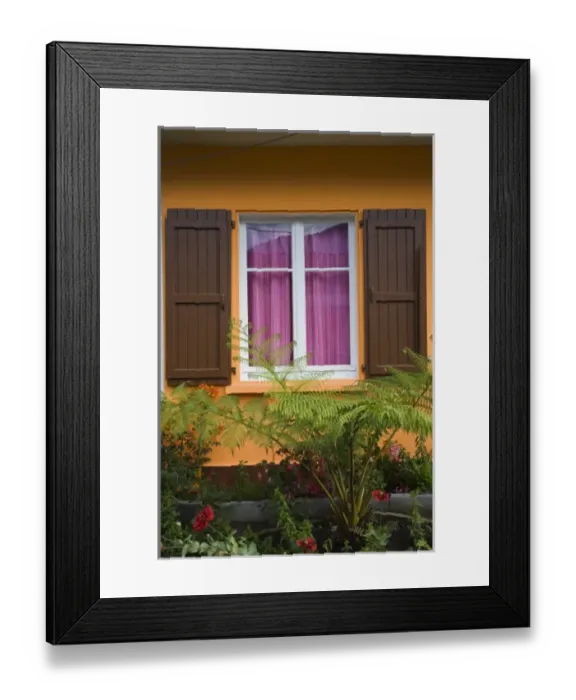 Framed Print : France, Reunion Island, Cirque de Cilaos, Cilaos, village house detail Framed Print : France, Reunion Island, Cirque de Cilaos, Cilaos, village house detail