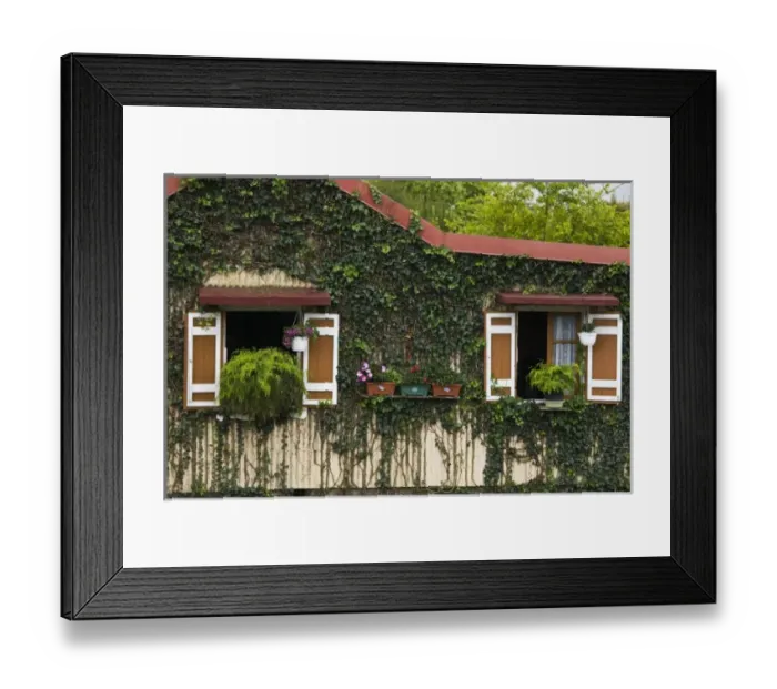 Framed Print : France, Reunion Island, Plaine-des-Palmistes, Creole-style house detail Framed Print : France, Reunion Island, Plaine-des-Palmistes, Creole-style house detail