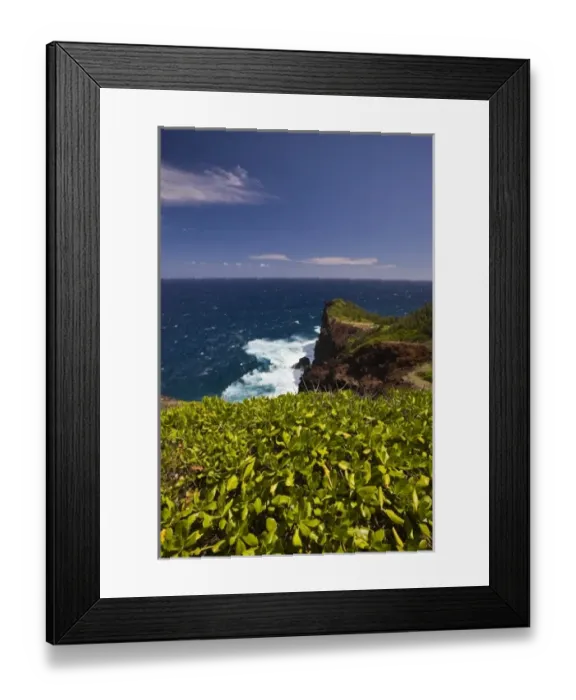 Framed Print : France, Reunion Island, South Reunion, Grande Anse coast line from Piton de Grande Anse Framed Print : France, Reunion Island, South Reunion, Grande Anse coast line from Piton de Grande Anse