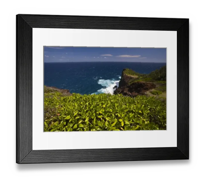 Framed Print : France, Reunion Island, South Reunion, Grande Anse coast line from Piton de Grande Anse Framed Print : France, Reunion Island, South Reunion, Grande Anse coast line from Piton de Grande Anse