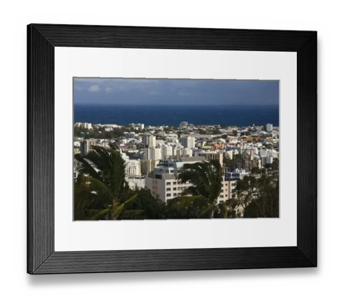 Framed Print : France, Reunion Island, St-Denis, view from Montgalliard, morning Framed Print : France, Reunion Island, St-Denis, view from Montgalliard, morning