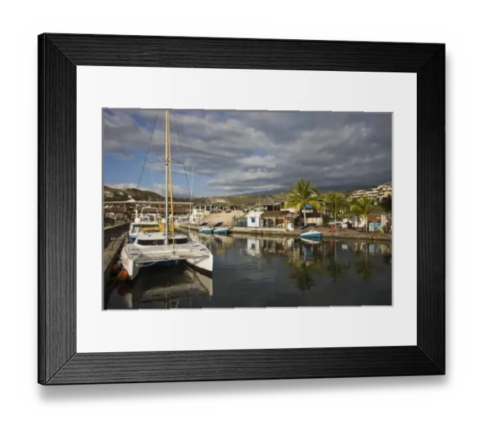 Framed Print : France, Reunion Island, St-Gilles-Les-Bains, Port de Plaisance marina Framed Print : France, Reunion Island, St-Gilles-Les-Bains, Port de Plaisance marina