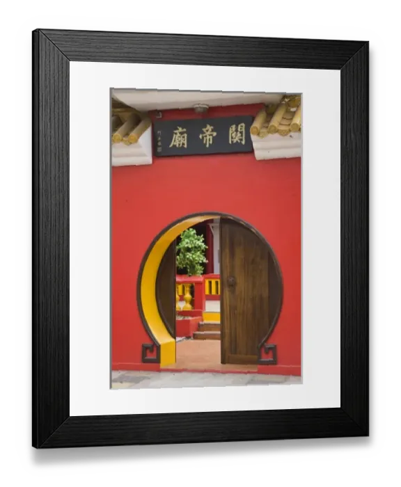 Framed Print : France, Reunion Island, St-Pierre, Chinese temple doorway Framed Print : France, Reunion Island, St-Pierre, Chinese temple doorway