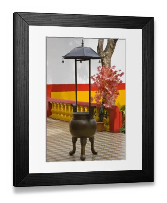 Framed Print : France, Reunion Island, St-Pierre, Chinese temple tripod Framed Print : France, Reunion Island, St-Pierre, Chinese temple tripod