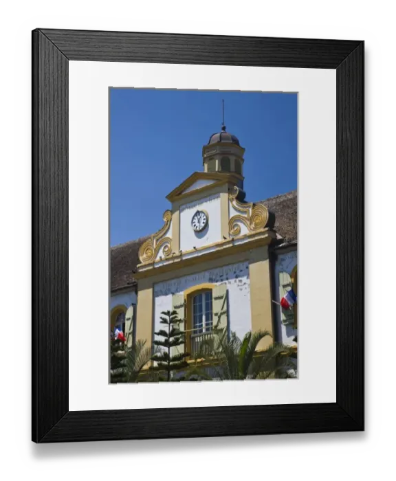 Framed Print : France, Reunion Island, St-Pierre, Hotel de Ville, town hall