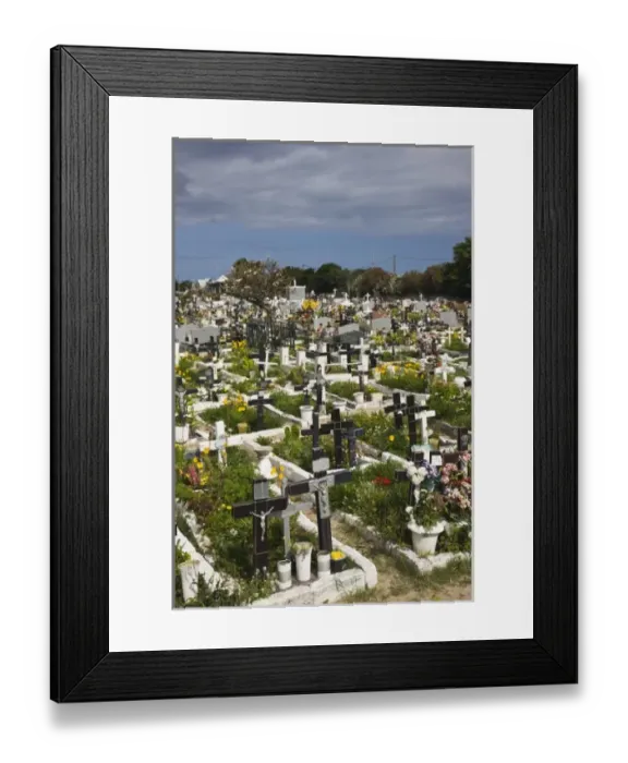 Framed Print : France, Reunion Island, St-Pierre, town cemetery Framed Print : France, Reunion Island, St-Pierre, town cemetery