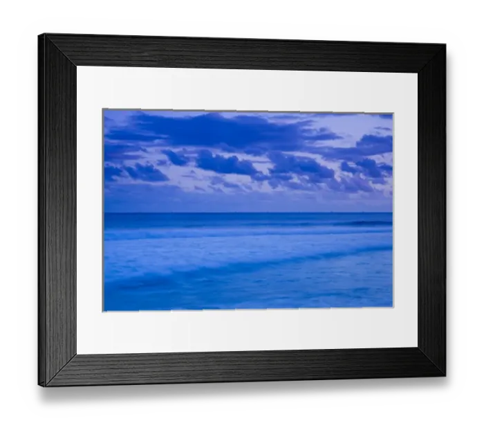 Framed Print : France, Reunion Island, St-Pierre, waterfront view, dusk