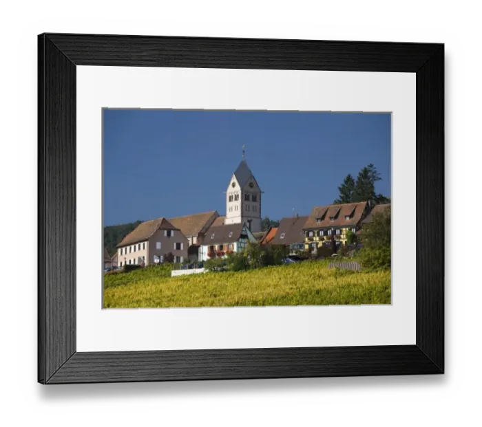 Framed Print : France, Bas-Rhin, Alsace Region, Alsatian Wine Route, Itterswiller, town view Framed Print : France, Bas-Rhin, Alsace Region, Alsatian Wine Route, Itterswiller, town view