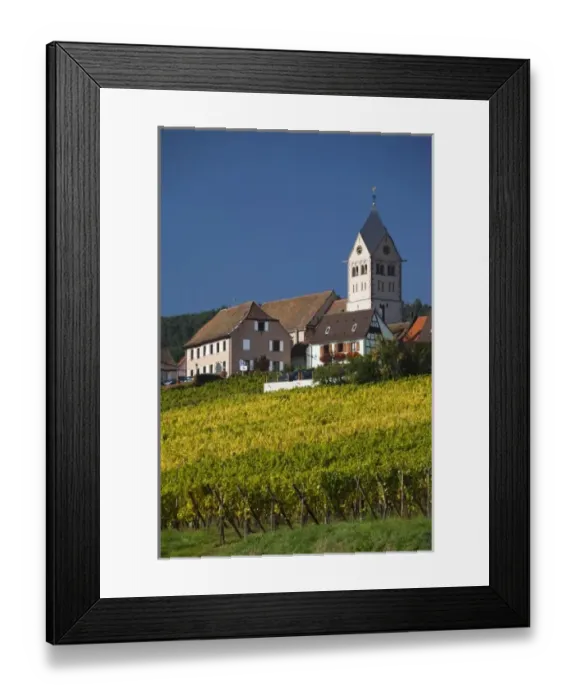 Framed Print : France, Bas-Rhin, Alsace Region, Alsatian Wine Route, Itterswiller, town view Framed Print : France, Bas-Rhin, Alsace Region, Alsatian Wine Route, Itterswiller, town view