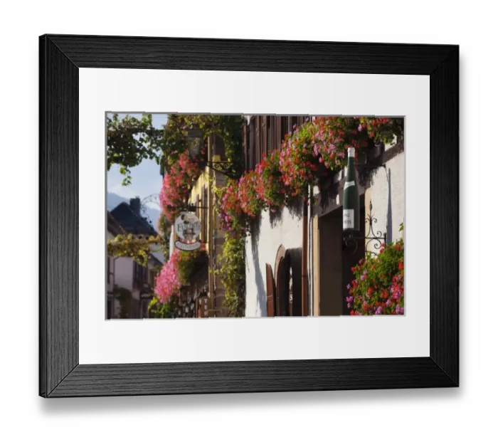 Framed Print : France, Bas-Rhin, Alsace Region, Alsatian Wine Route, Itterswiller, wine town buildings Framed Print : France, Bas-Rhin, Alsace Region, Alsatian Wine Route, Itterswiller, wine town buildings