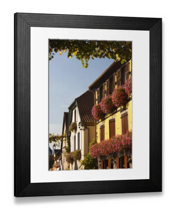 Framed Print : France, Bas-Rhin, Alsace Region, Alsatian Wine Route, Itterswiller, wine town buildings Framed Print : France, Bas-Rhin, Alsace Region, Alsatian Wine Route, Itterswiller, wine town buildings