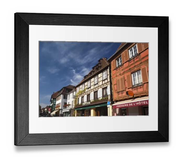 Framed Print : France, Bas-Rhin, Alsace Region, Alsatian Wine Route, Obernai, Place du Marche Framed Print : France, Bas-Rhin, Alsace Region, Alsatian Wine Route, Obernai, Place du Marche