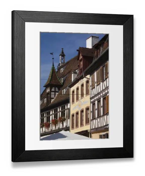 Framed Print : France, Bas-Rhin, Alsace Region, Alsatian Wine Route, Obernai, Rue du Marche, buildings Framed Print : France, Bas-Rhin, Alsace Region, Alsatian Wine Route, Obernai, Rue du Marche, buildings