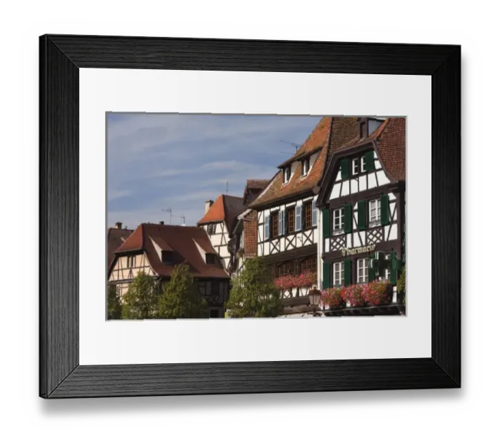 Framed Print : France, Bas-Rhin, Alsace Region, Alsatian Wine Route, Obernai, Rue du Marche, buildings Framed Print : France, Bas-Rhin, Alsace Region, Alsatian Wine Route, Obernai, Rue du Marche, buildings