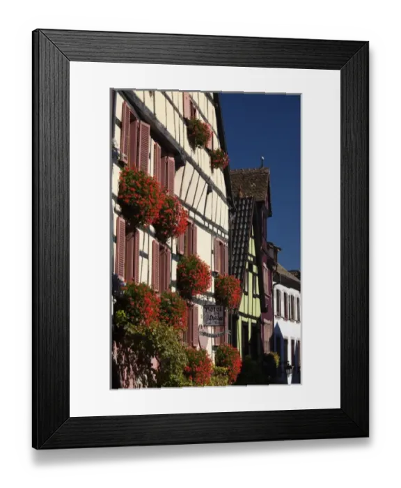 Framed Print : France, Haut-Rhin, Alsace Region, Alsatian Wine Route, Kaysersberg, town detail Framed Print : France, Haut-Rhin, Alsace Region, Alsatian Wine Route, Kaysersberg, town detail