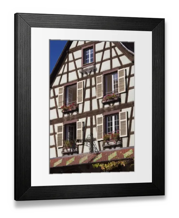 Framed Print : France, Haut-Rhin, Alsace Region, Alsatian Wine Route, Kaysersberg, town detail Framed Print : France, Haut-Rhin, Alsace Region, Alsatian Wine Route, Kaysersberg, town detail