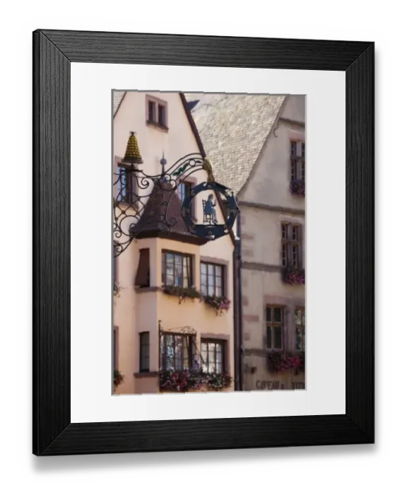 Framed Print : France, Haut-Rhin, Alsace Region, Alsatian Wine Route, Kaysersberg, town detail