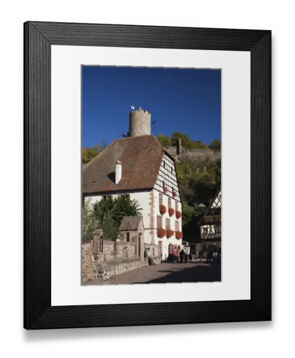 Framed Print : France, Haut-Rhin, Alsace Region, Alsatian Wine Route, Kaysersberg, town detail Framed Print : France, Haut-Rhin, Alsace Region, Alsatian Wine Route, Kaysersberg, town detail