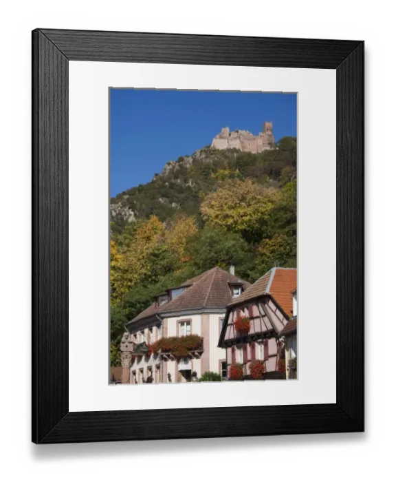 Framed Print : France, Haut-Rhin, Alsace Region, Alsatian Wine Route, Ribeauville, buildings Framed Print : France, Haut-Rhin, Alsace Region, Alsatian Wine Route, Ribeauville, buildings
