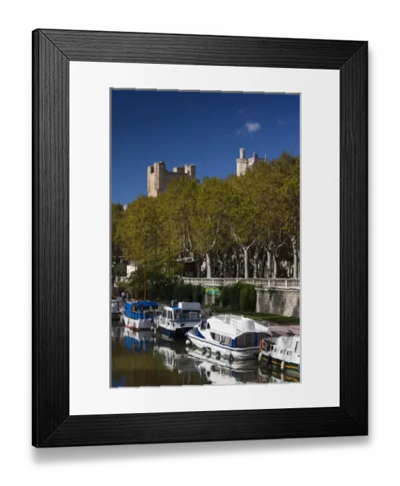 Framed Print : France, Languedoc-Roussillon, Aude Department, Narbonne, Canal de la Robine by